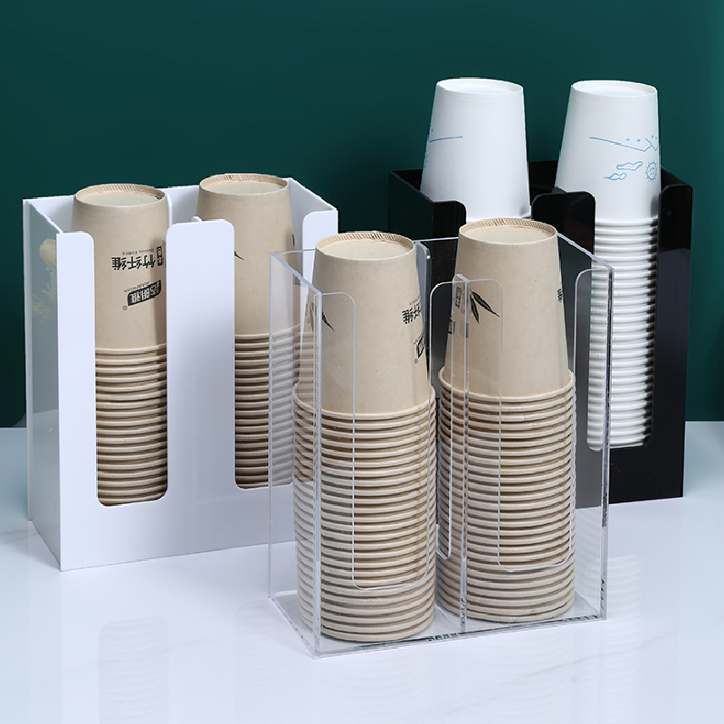 Coffee Equipment Rack - Acrylic Storage Cup Holder Disposable Coffee