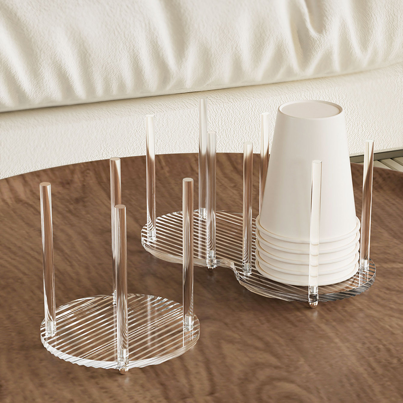 Coffee Equipment Rack - Acrylic Transparent Paper Cup Holder Disposable