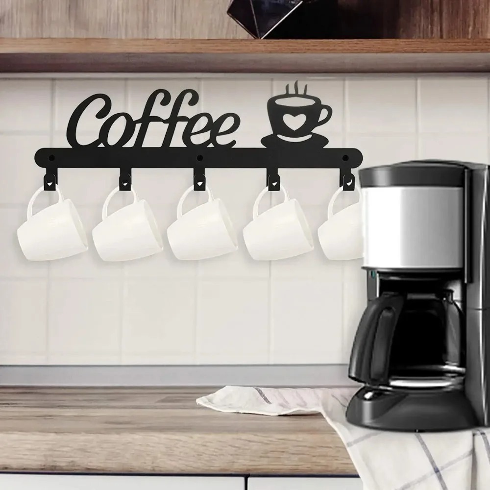 Metal Wall Mounted Coffee Mug  - đánh giá và giá Coffee Equipment Rack