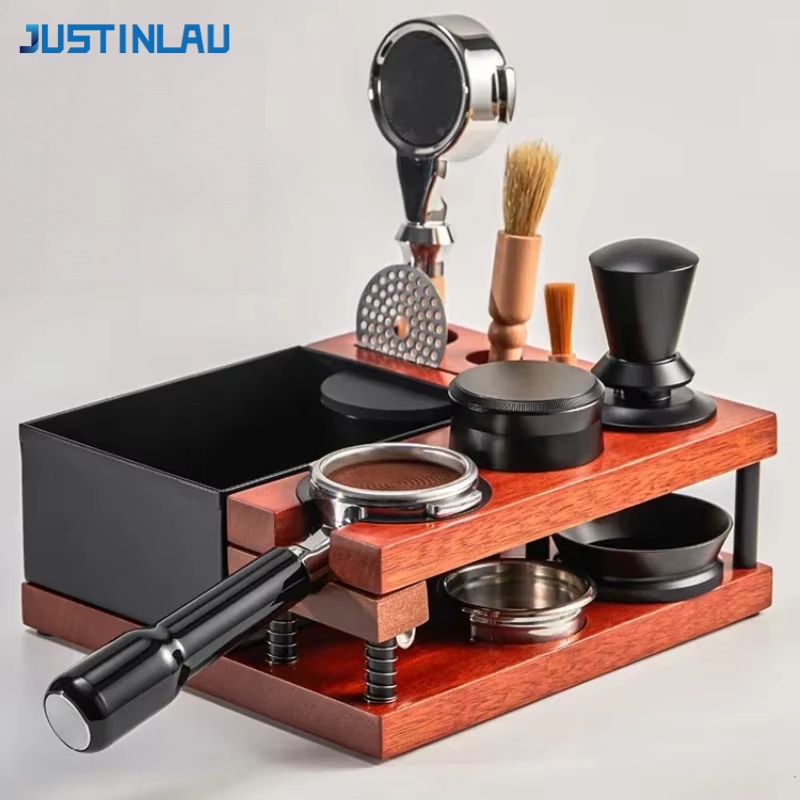 JUSTINLAU Spring Coffee Tamper - đánh giá và giá Coffee Knock Box