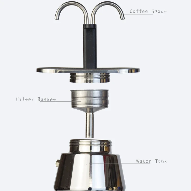 200ML Mini Moka Pot Double Tub - đánh giá và giá Coffee Vending Equipment