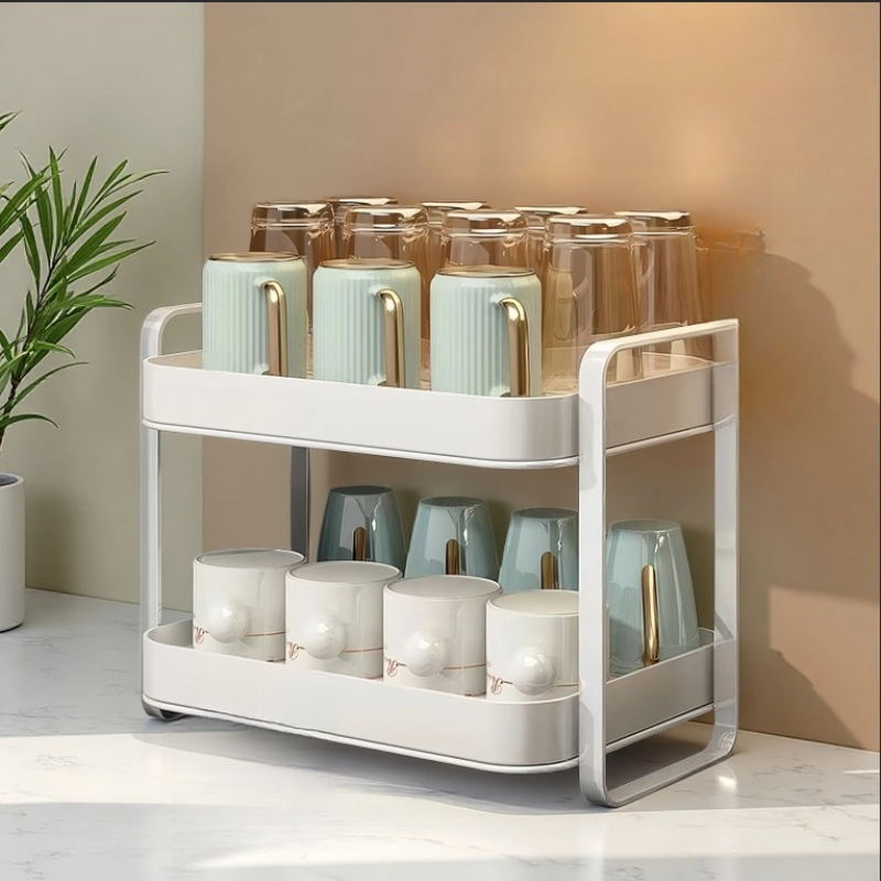 2 Tier Cup Organizer Rack Mug  - đánh giá và giá Coffee Equipment Rack