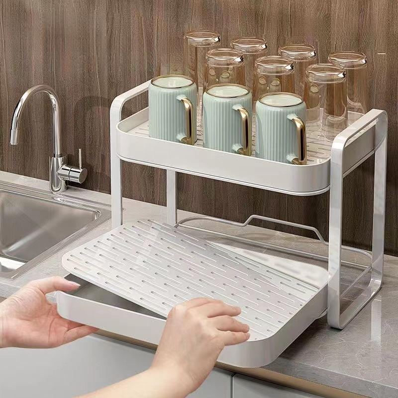 2 Tier Cup Organizer Rack Mug  - đánh giá và giá Coffee Equipment Rack