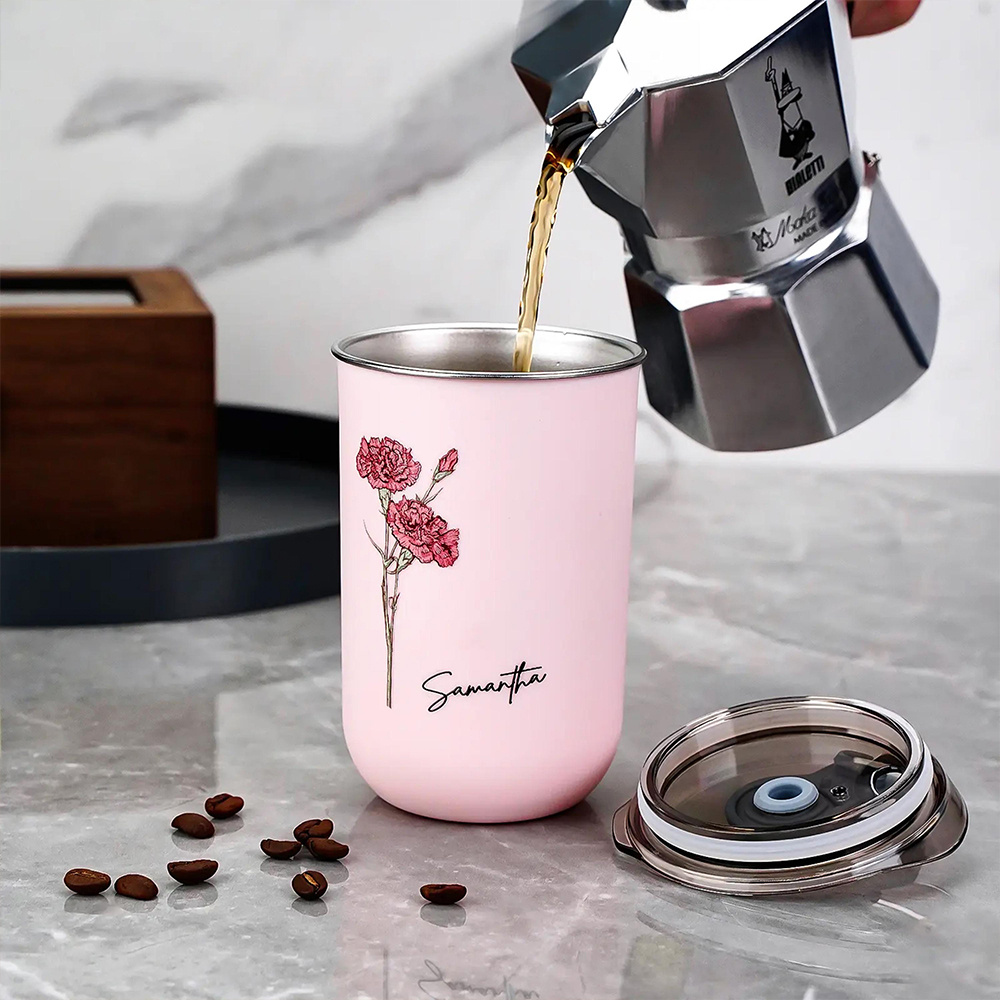 Personalized Birth Flower Coff - đánh giá và giá Coffee Equipment With Name