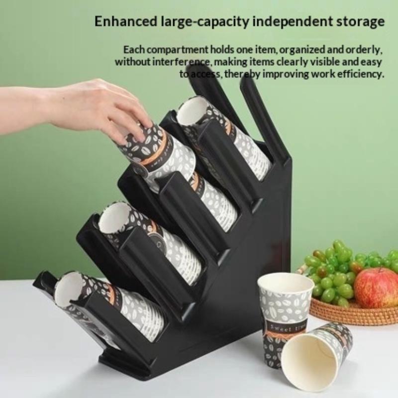 New·Plastic Paper Cup Storage  - đánh giá và giá Coffee Equipment Rack